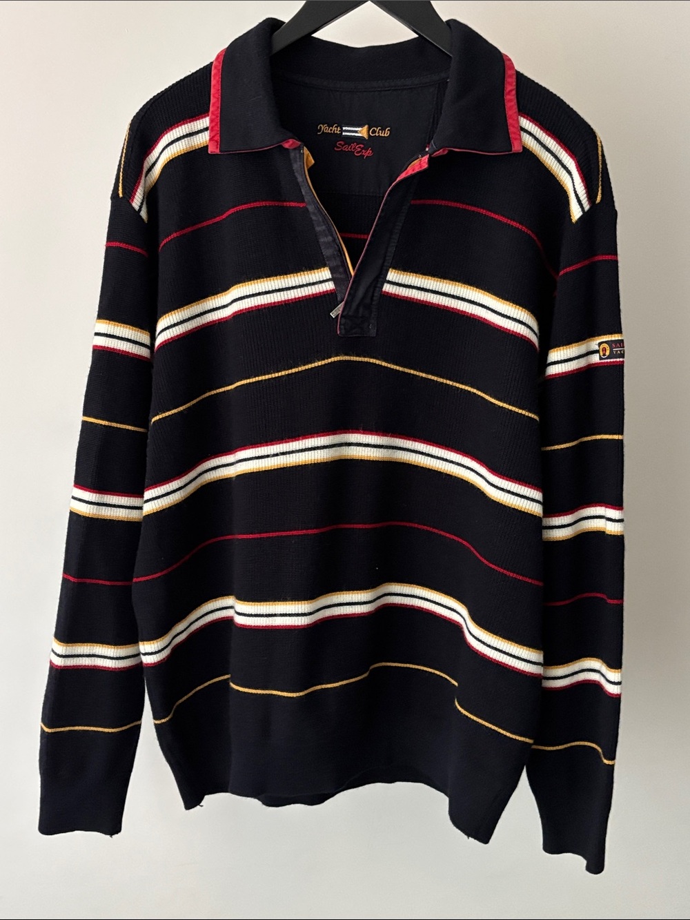 Yacht Club Sail Exp Vintage Yachting Sweater Made in Italy Merino Wool